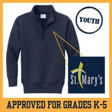 Port & Co Core Fleece 1/4-Zip Pullover Sweatshirt - Youth (Navy)